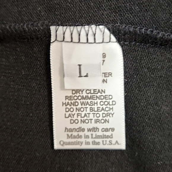 🔥ABSOLUTE FINAL💲⬇️Lauren Moshi Black Cold Shoulder Silver Hand✌️, Size L~EUC - Picture 10 of 13